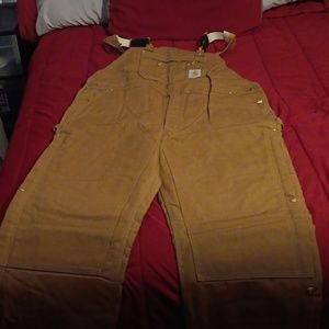 NWT Carhartt Quilt Lined  Duck Bib Overhauls